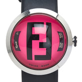 フェンディ ブースラ 腕時計 8010G クオーツ ピンク文字盤 ラバー レディース FENDI 【中古】